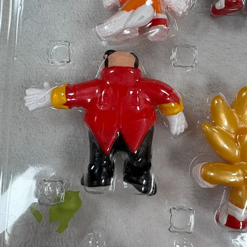 Sonic The Hedgehog Christmas Ornament Figure Lot Of 6 Plastic Clamshell